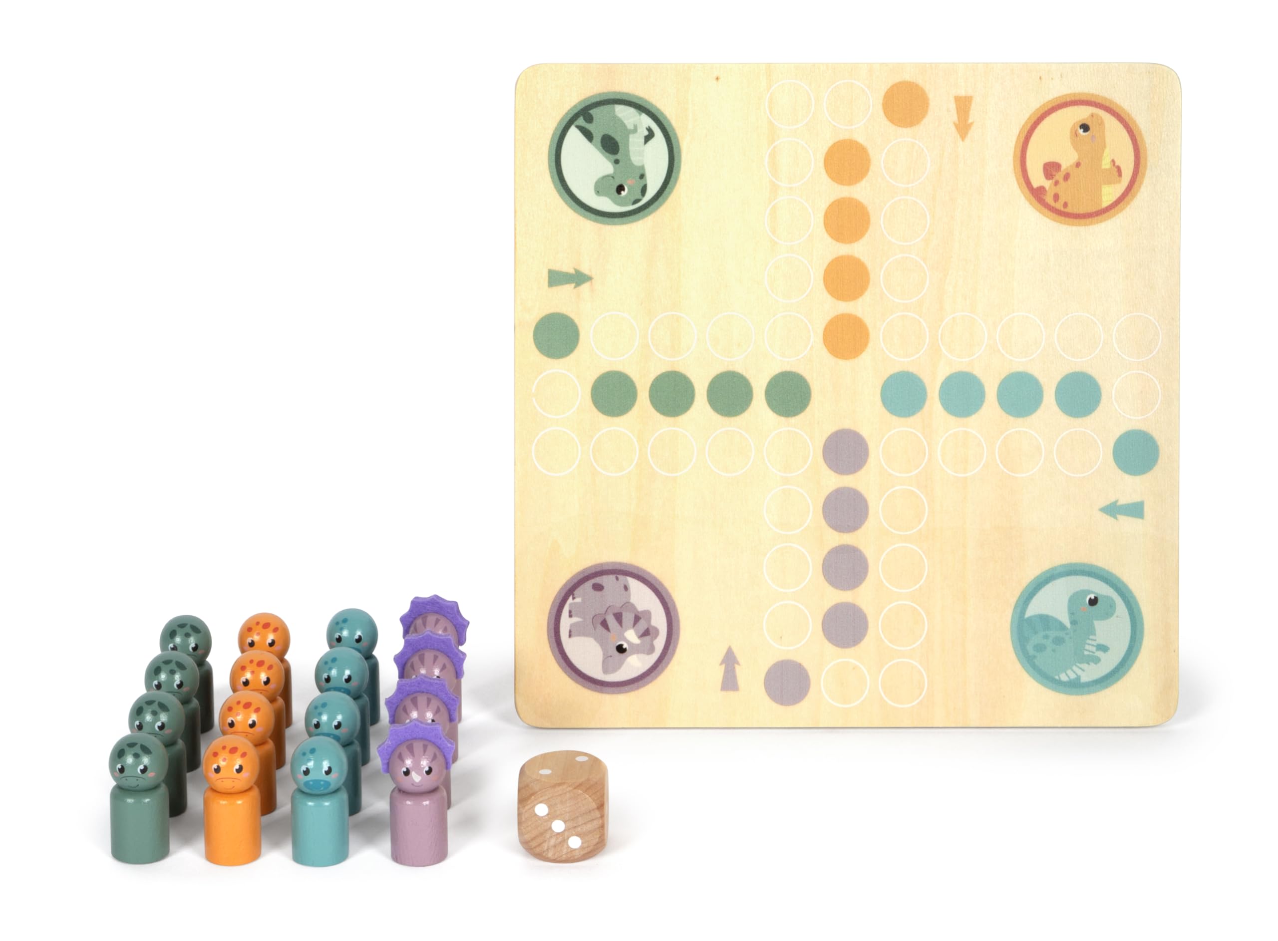 smallfoot Dino ludo gioco in legno 4 giocatori contare