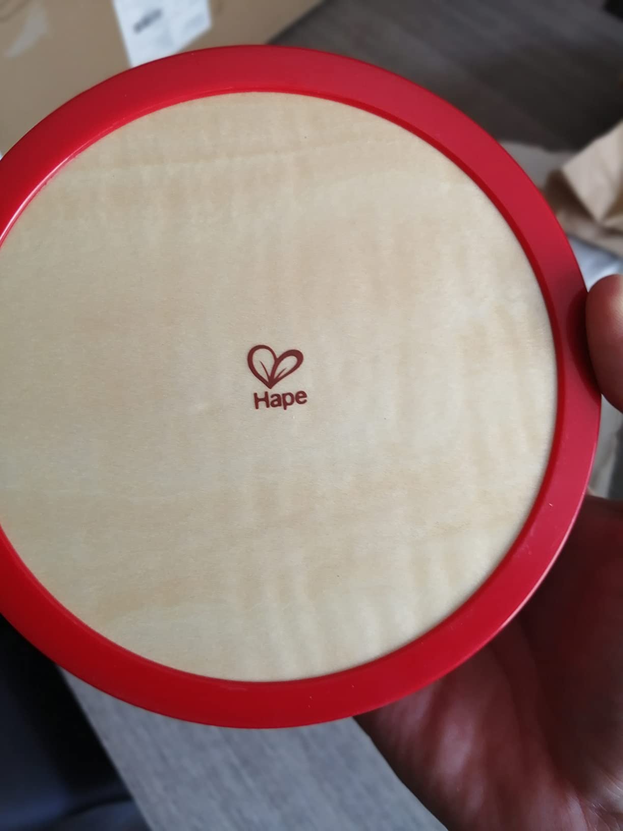 Hape Tamburello 2 in 1 Strumento Musicale Legno 12 Mesi