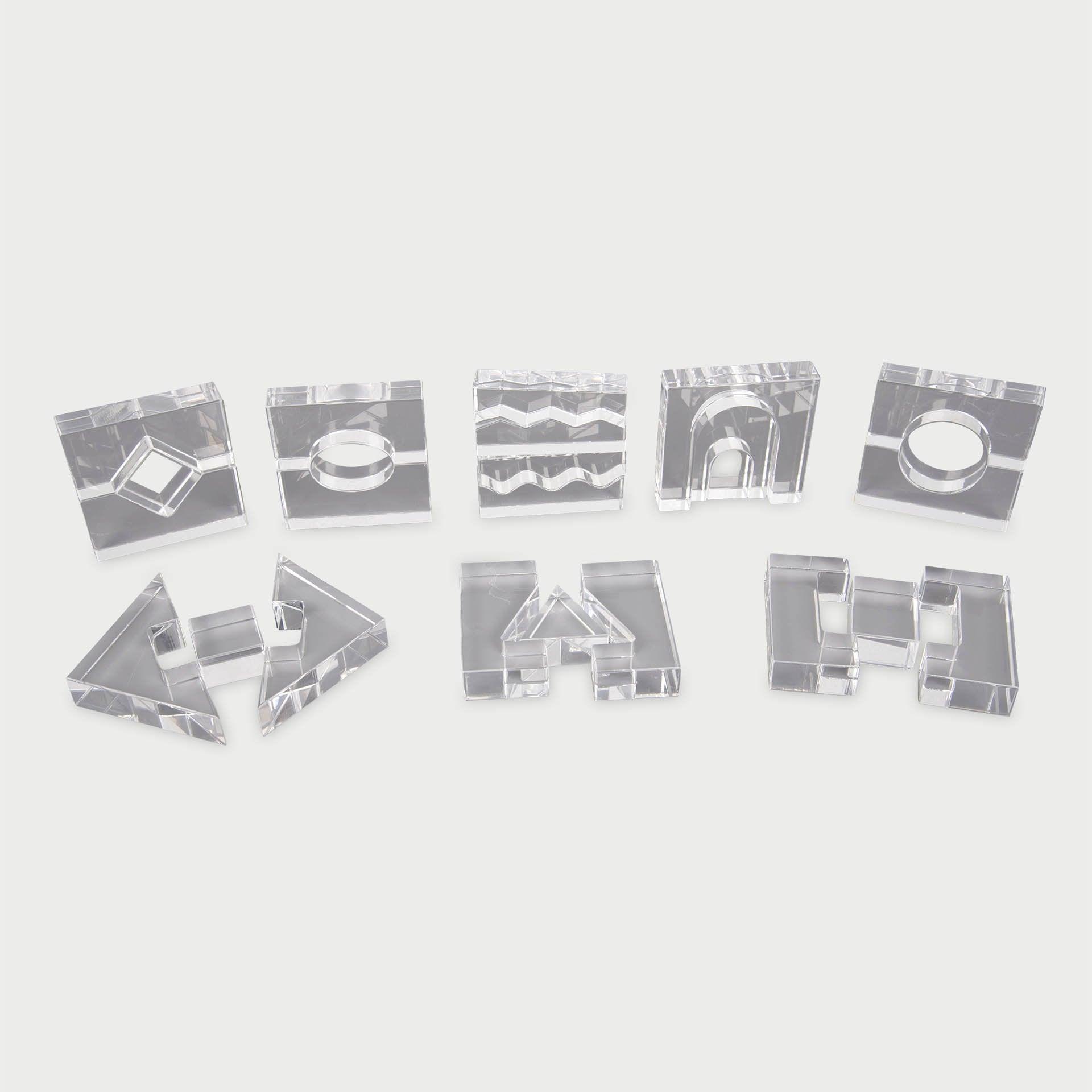 Tickit Clear Crystal Blocchi Trasparenti 25 Pezzi Acrilico