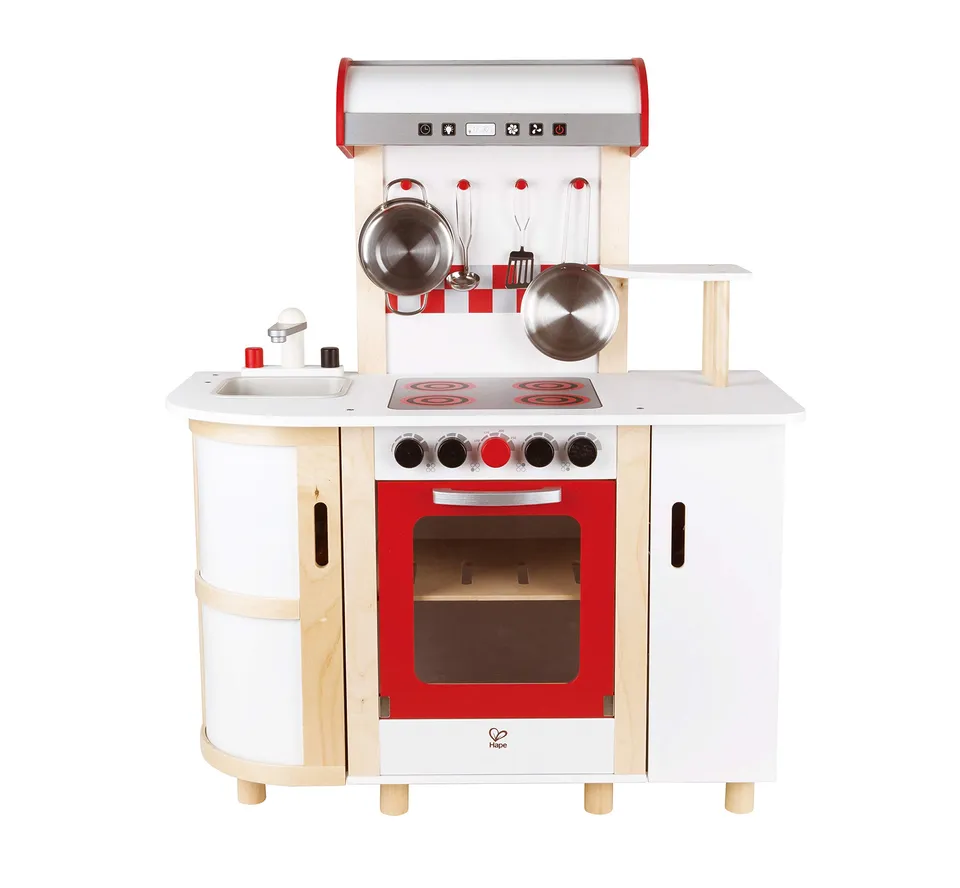 Hape E8018 Cucina multifunzione giocattolo con carrello
