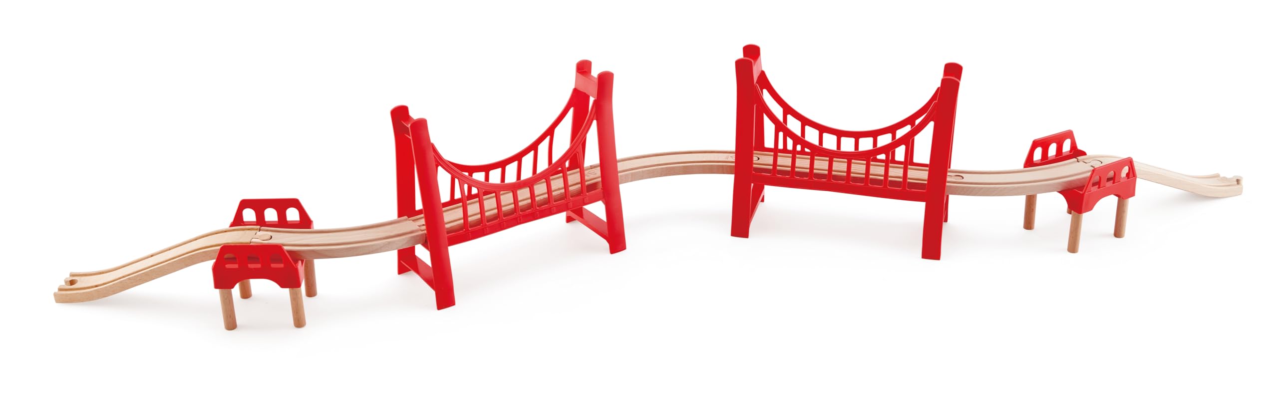 Hape Doppio Ponte Sospeso ponte per trenini legno