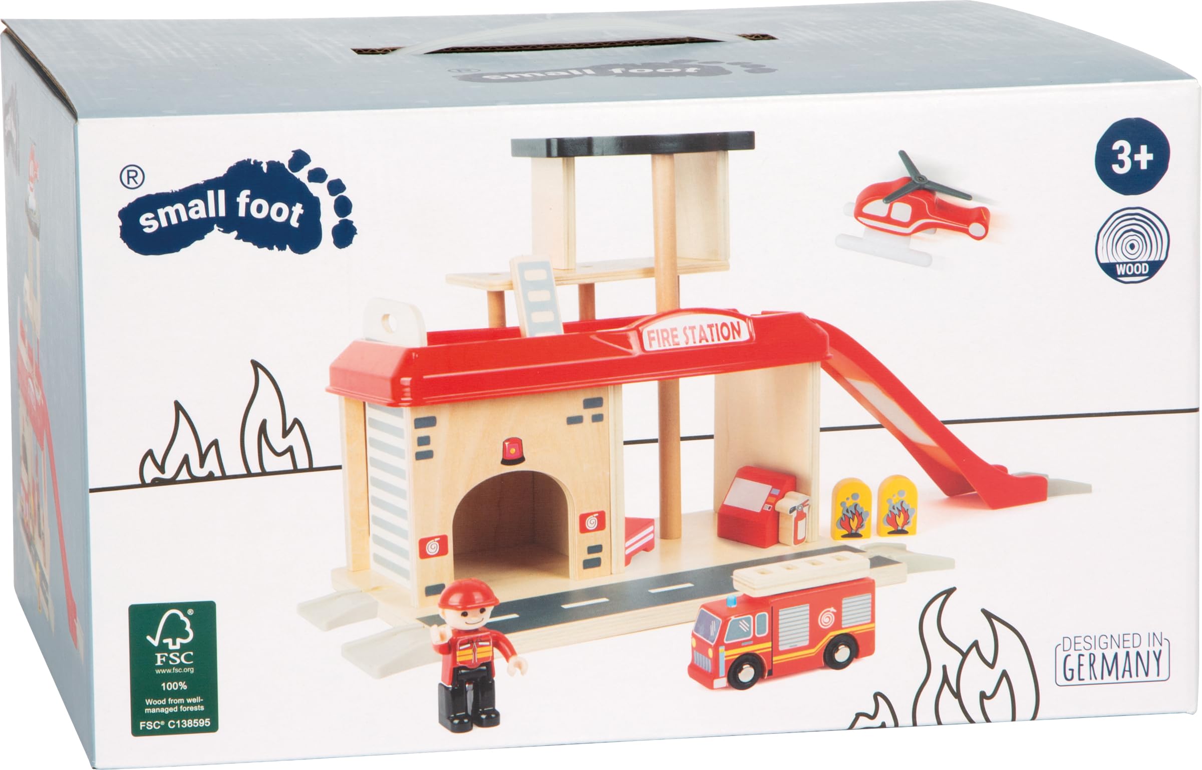 smallfoot Caserma Vigili Fuoco giocattolo legno accessori