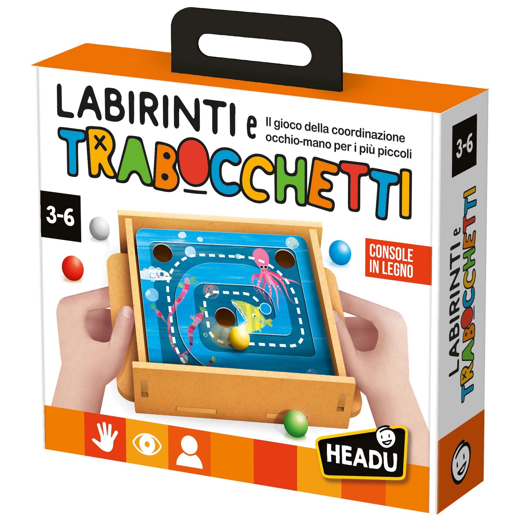 Headu Labirinti e Trabocchetti IT53566 gioco educativo 3-6 anni