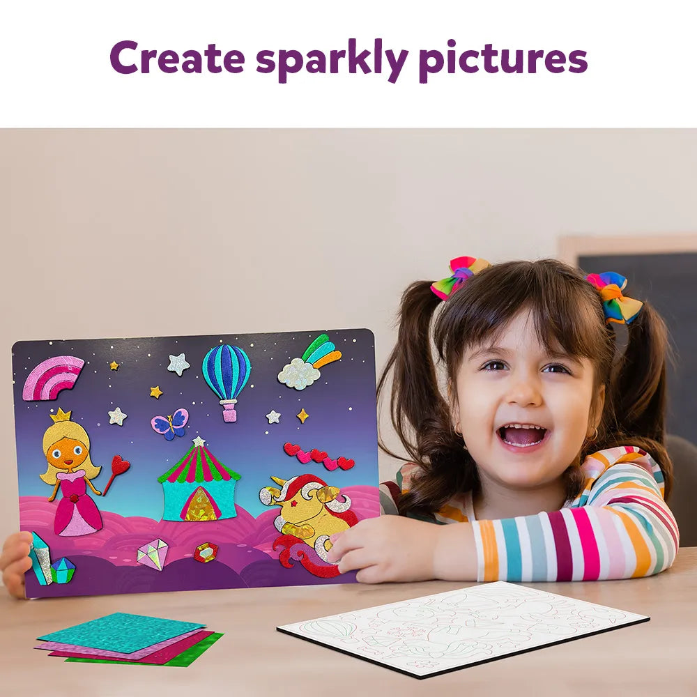 Skillmatics Foil Fun Unicorns Princesses kit 100 pezzi
