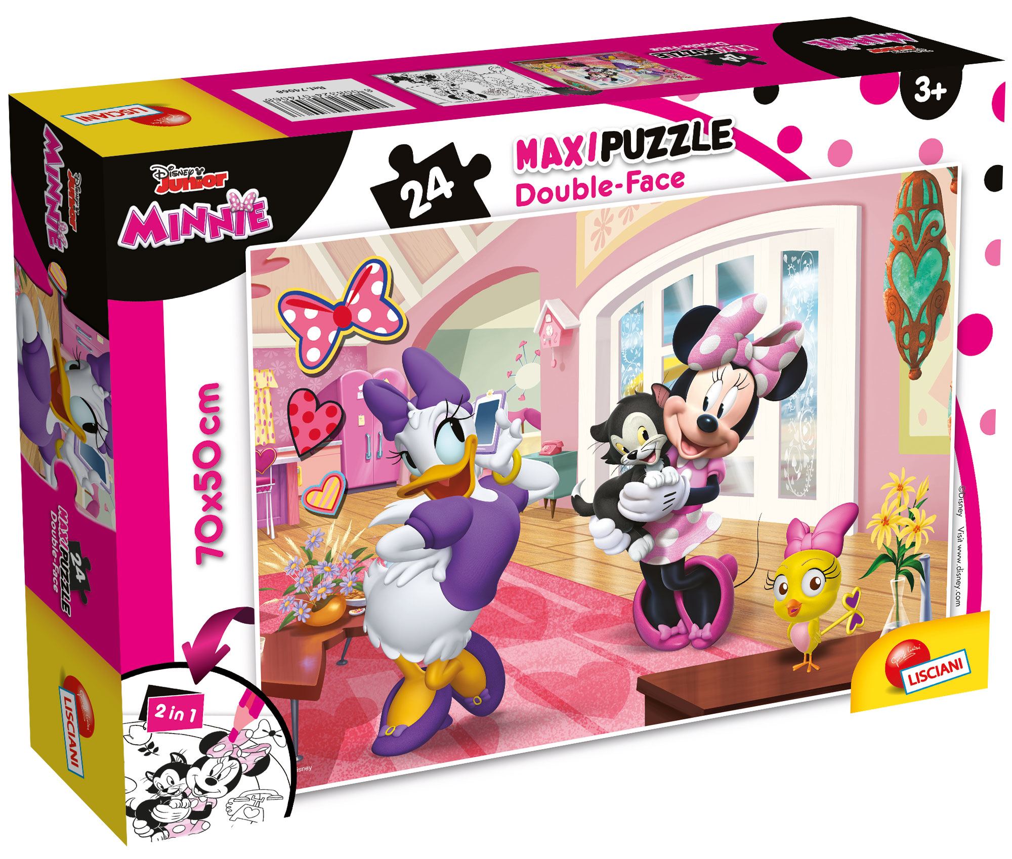 Lisciani Disney Maxi Floor 24 Minnie puzzle bambini double-face