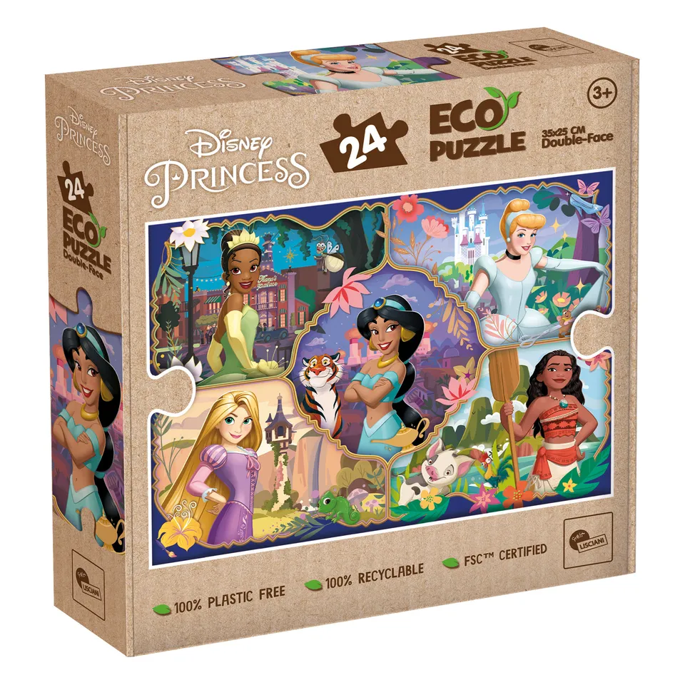 Lisciani Disney Eco Mini 24 Princess puzzle da colorare 24 pezzi