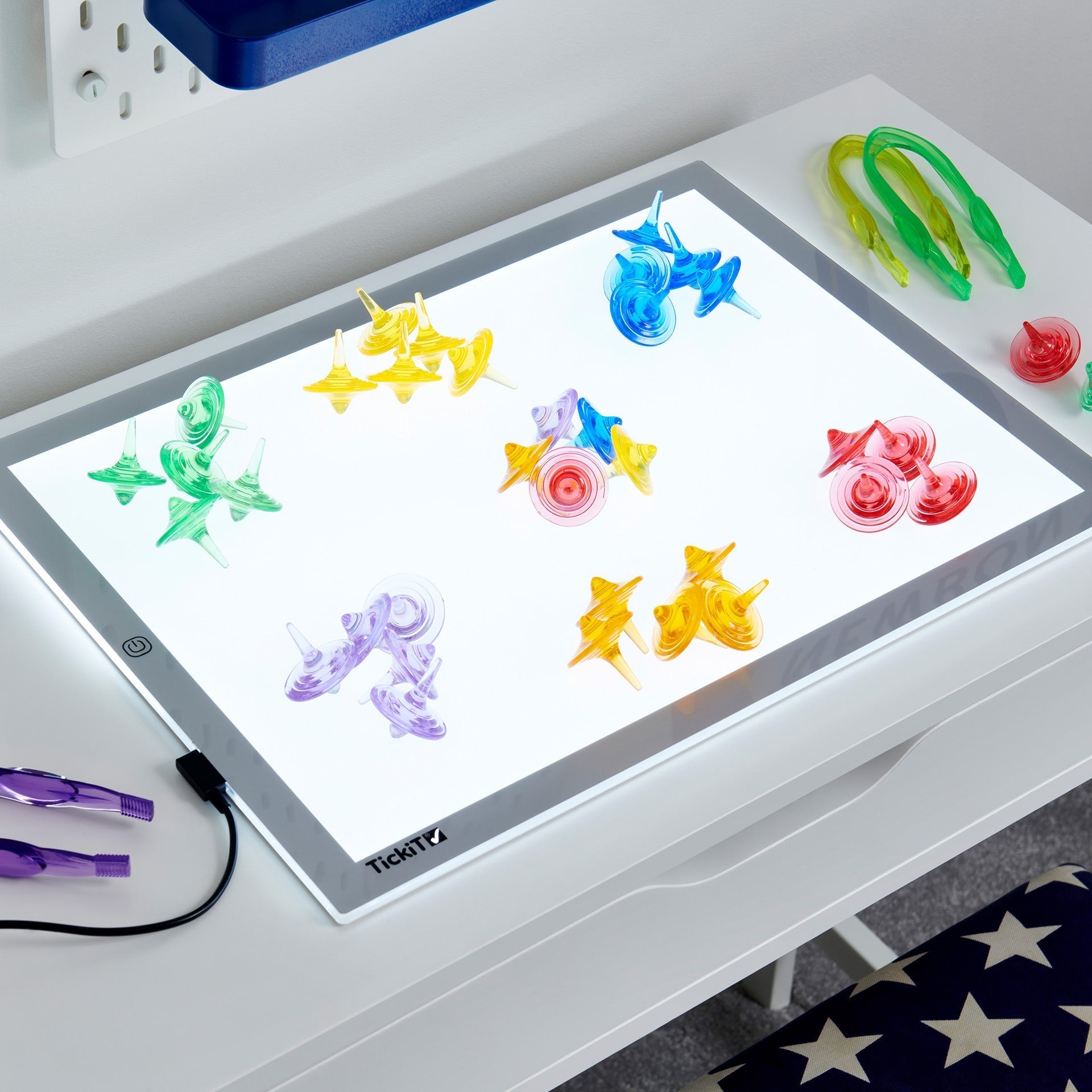 Tickit Translucent 73153 trottole traslucide 36 pezzi colori