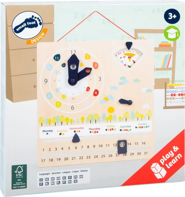 smallfoot Educate orologio didattico calendario legno