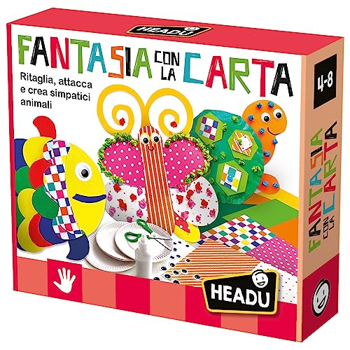 Headu Fantasia con la Carta kit creativo 4-8 anni animali