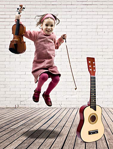 smallfoot Natura chitarra bambini legno 6 corde con plettro