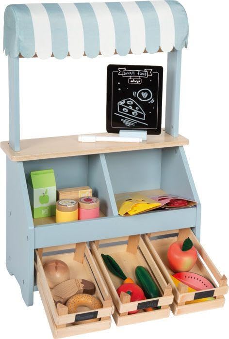 smallfoot Negozio Compatto Blu Bancarella in Legno dai 3 Anni