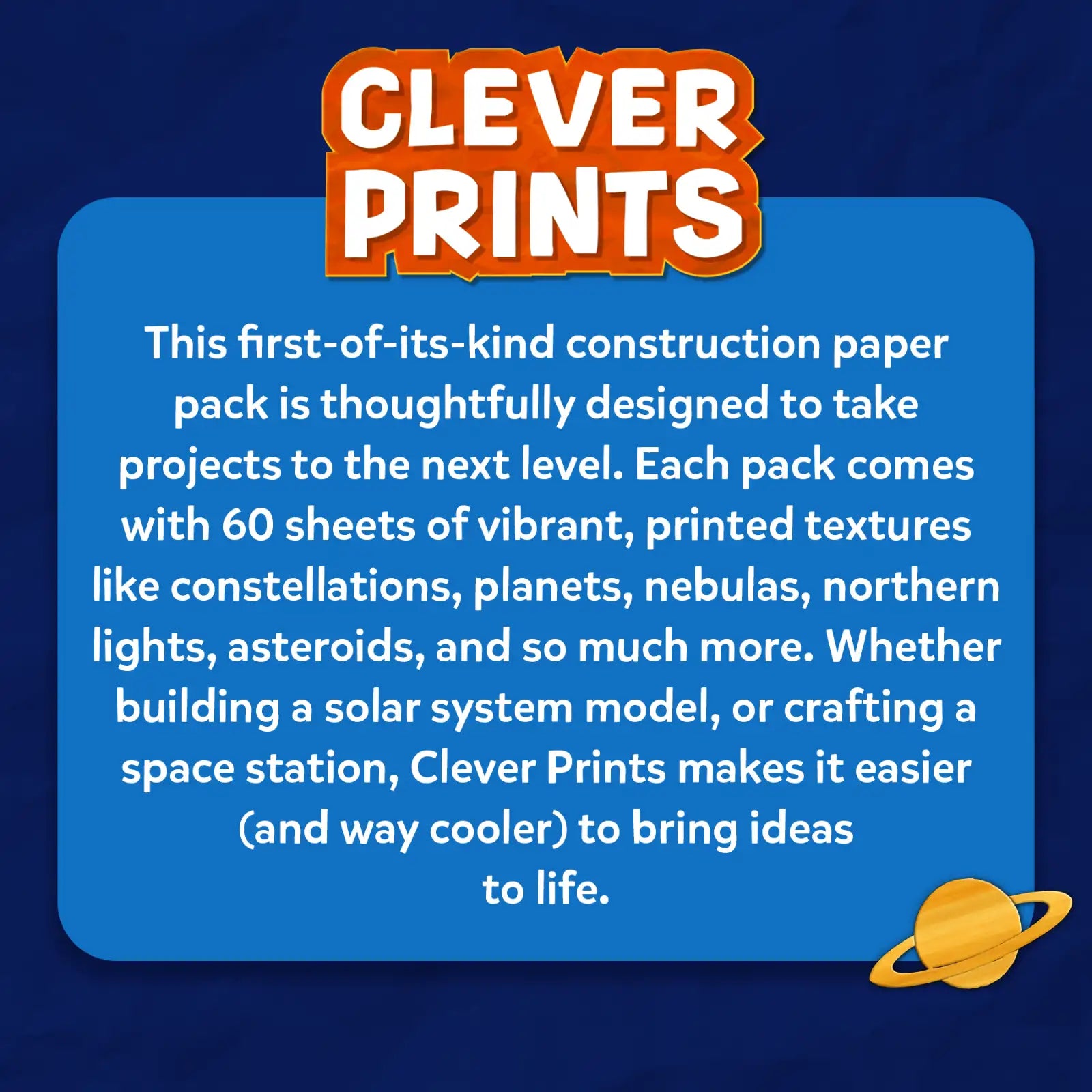 Skillmatics Clever Prints Outer Space carta decorata 60 fogli