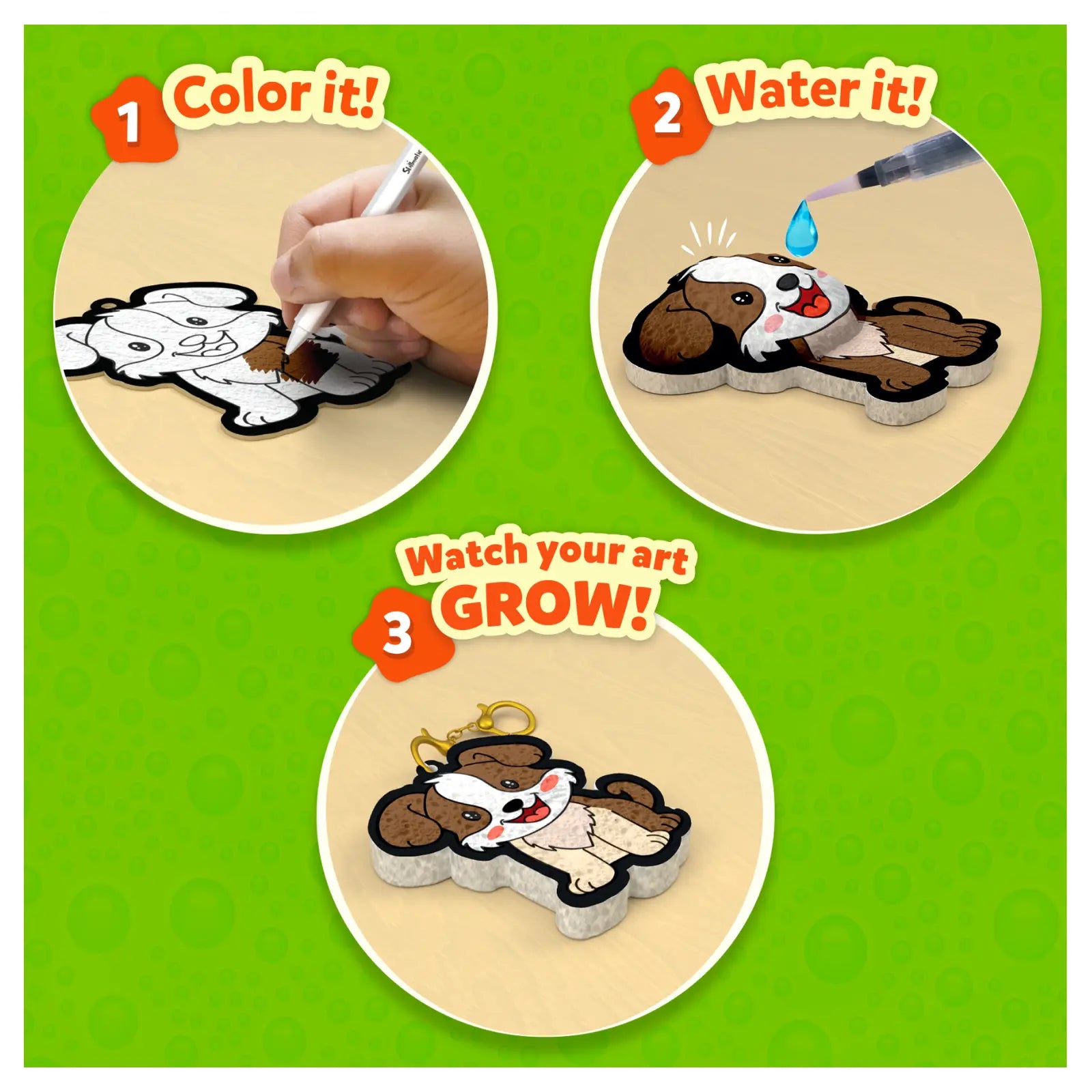 Skillmatics Aqua Puffs Animal Friends kit 3D animali