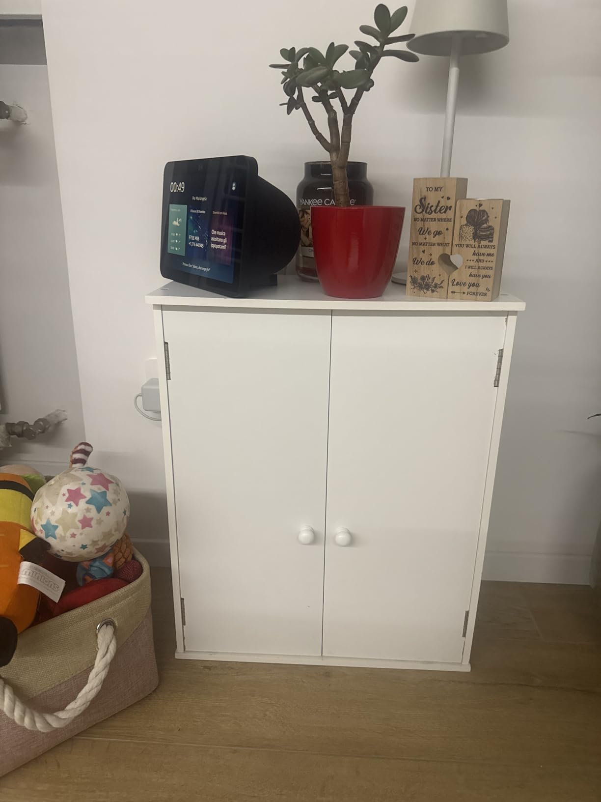 smallfoot 11213 Armadio Bambole Legno Bianco 40 cm