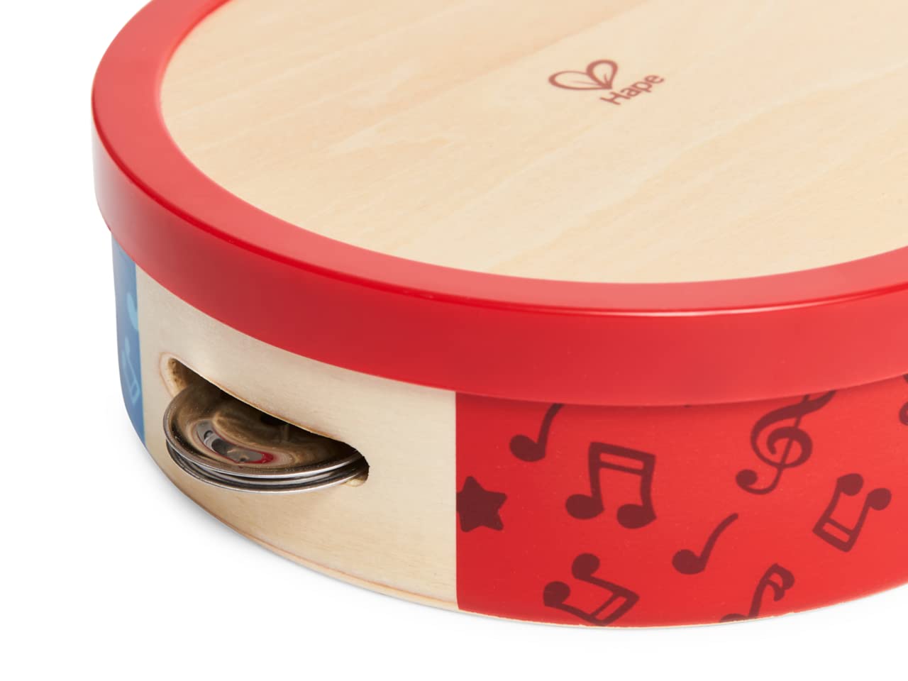Hape Tamburello 2 in 1 Strumento Musicale Legno 12 Mesi