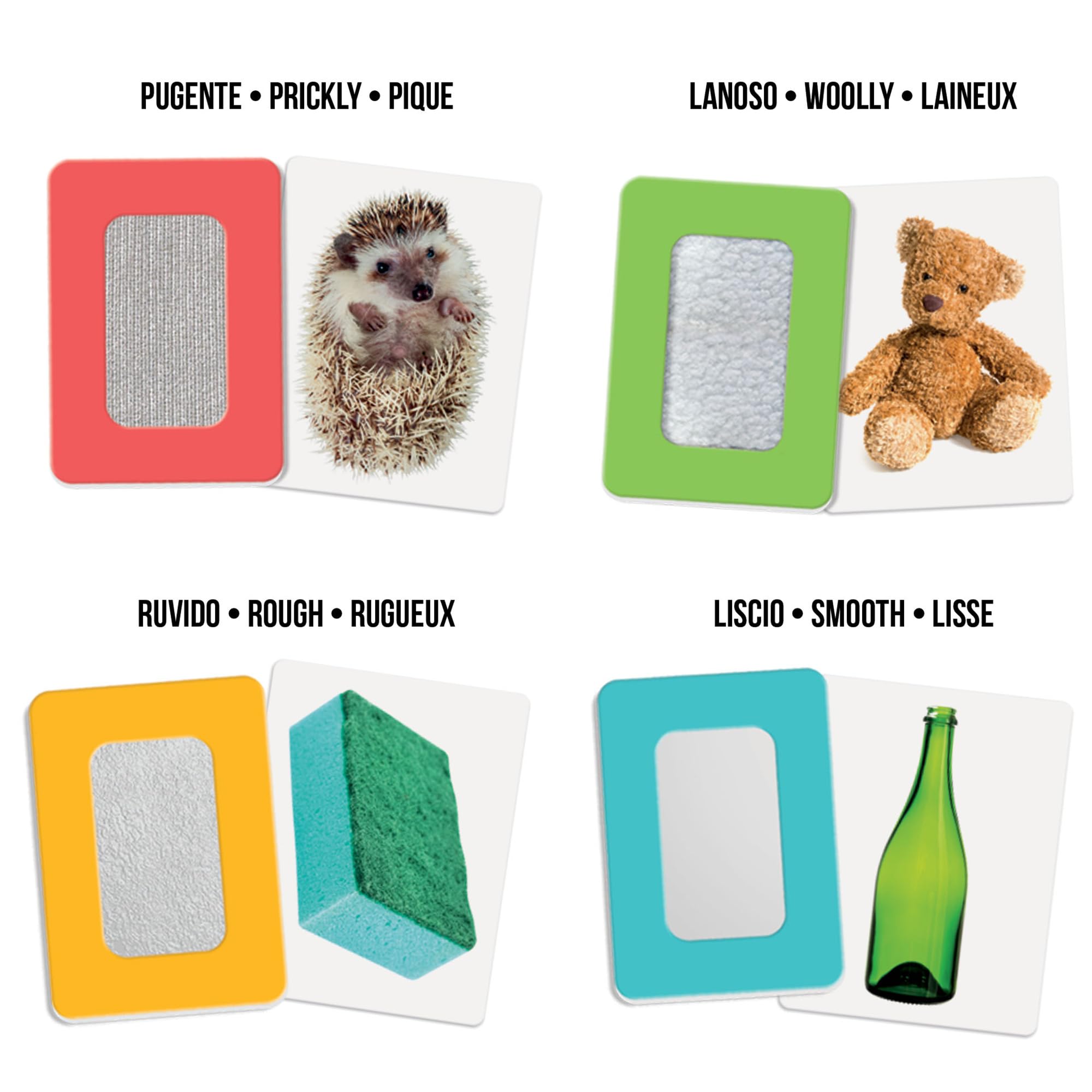 Headu Flashcards Tactile Montessori Carte 1-4 Anni Confezione da 1