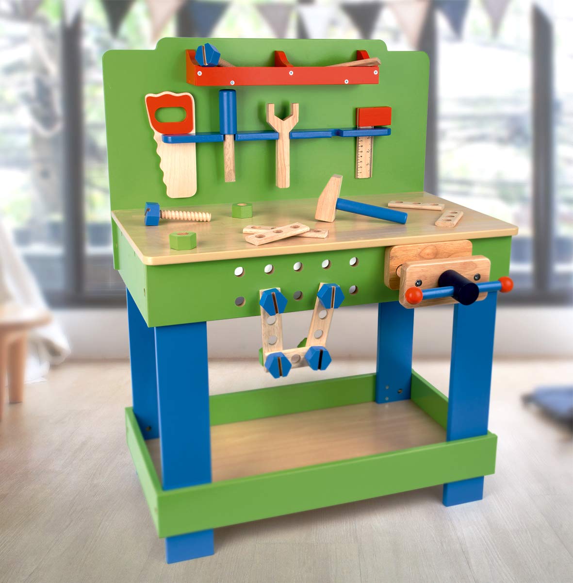 smallfoot Frederico 1579 banco lavoro legno 3 anni con morsa