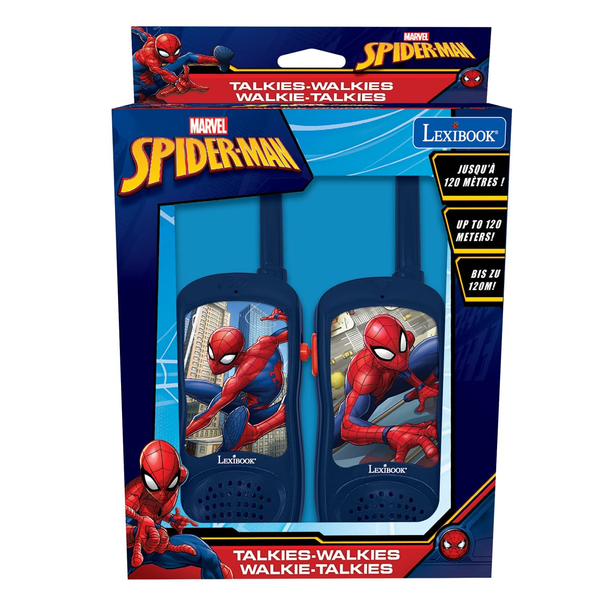 Lexibook TW11SPLXB walkie talkie Spider-Man rosso blu