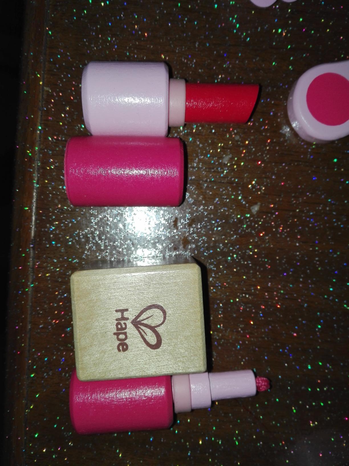 Hape Set di Bellezza trucchi giocattolo legno 11 pezzi rosa