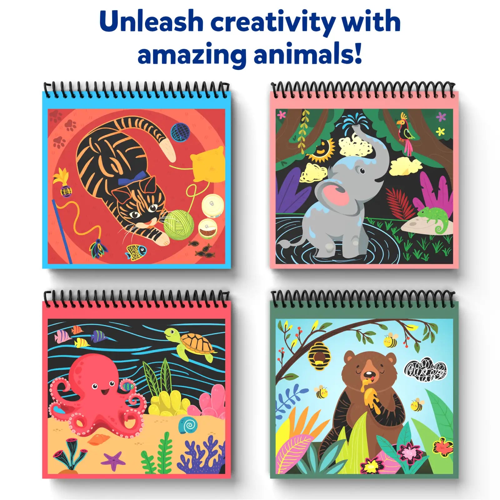 Skillmatics Magical Scratch Art Amazing Animals gratta e disegna 3-8