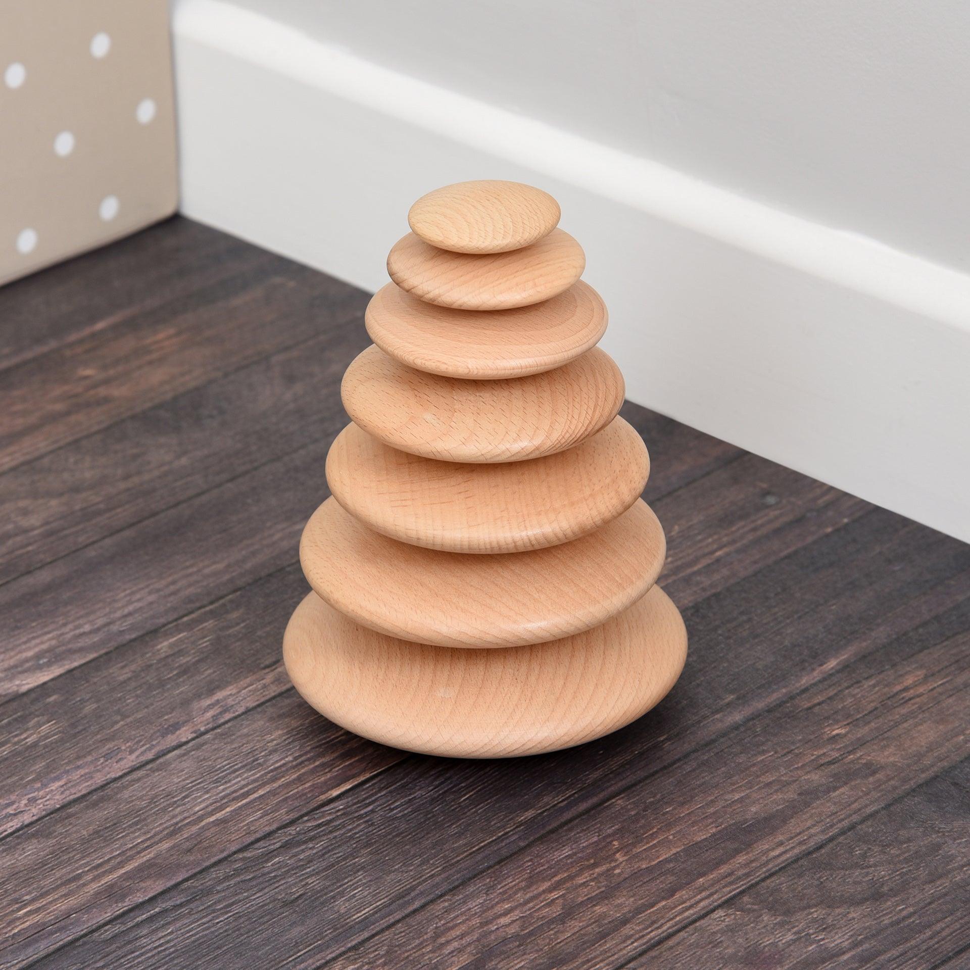Tickit Natural Wooden Buttons impilabili legno 7 pezzi