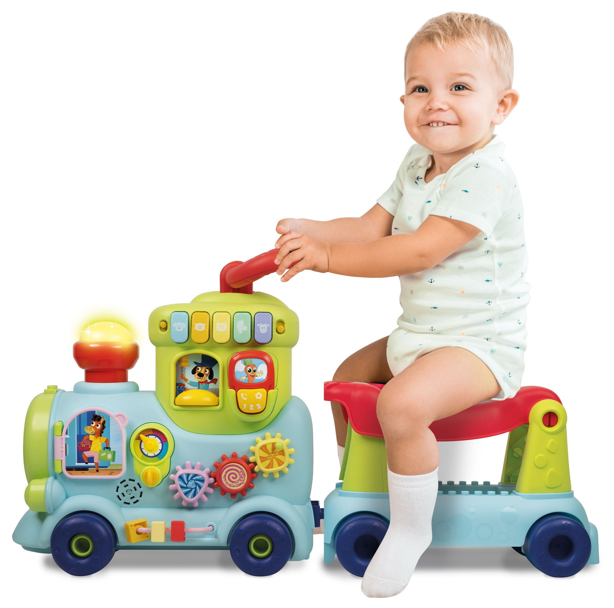 Lisciani Carotina Baby Trenino cavalcabile elettronico