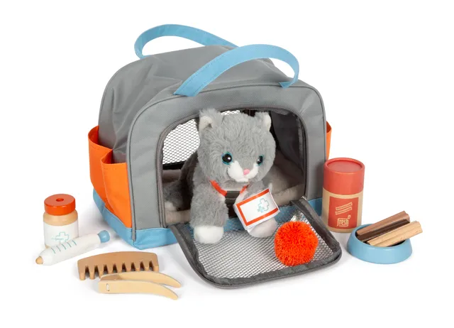 smallfoot 12601 Gatto con Borsa set cura peluche