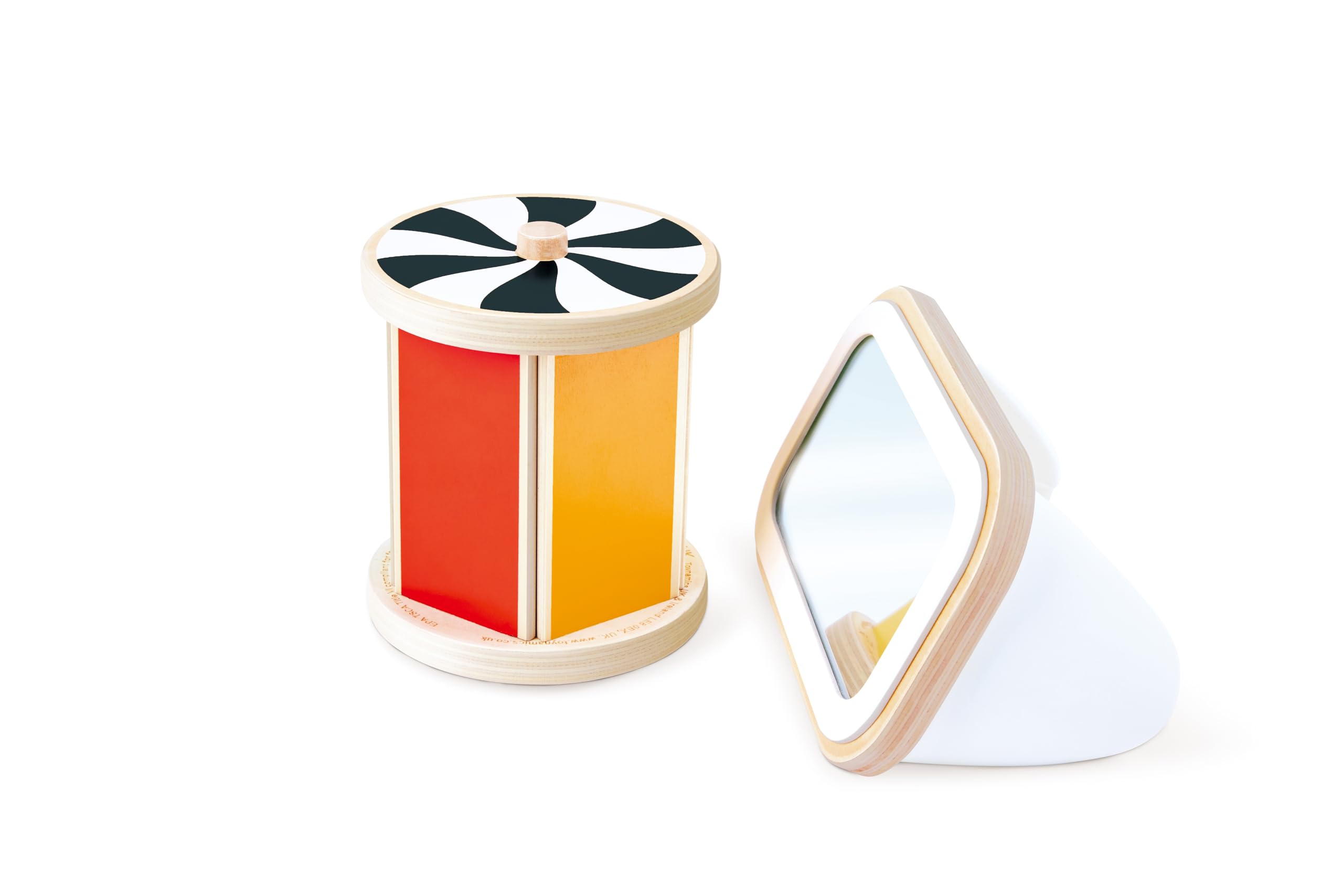 Hape Tamburo Rotativo Specchio giocattolo legno 3 mesi