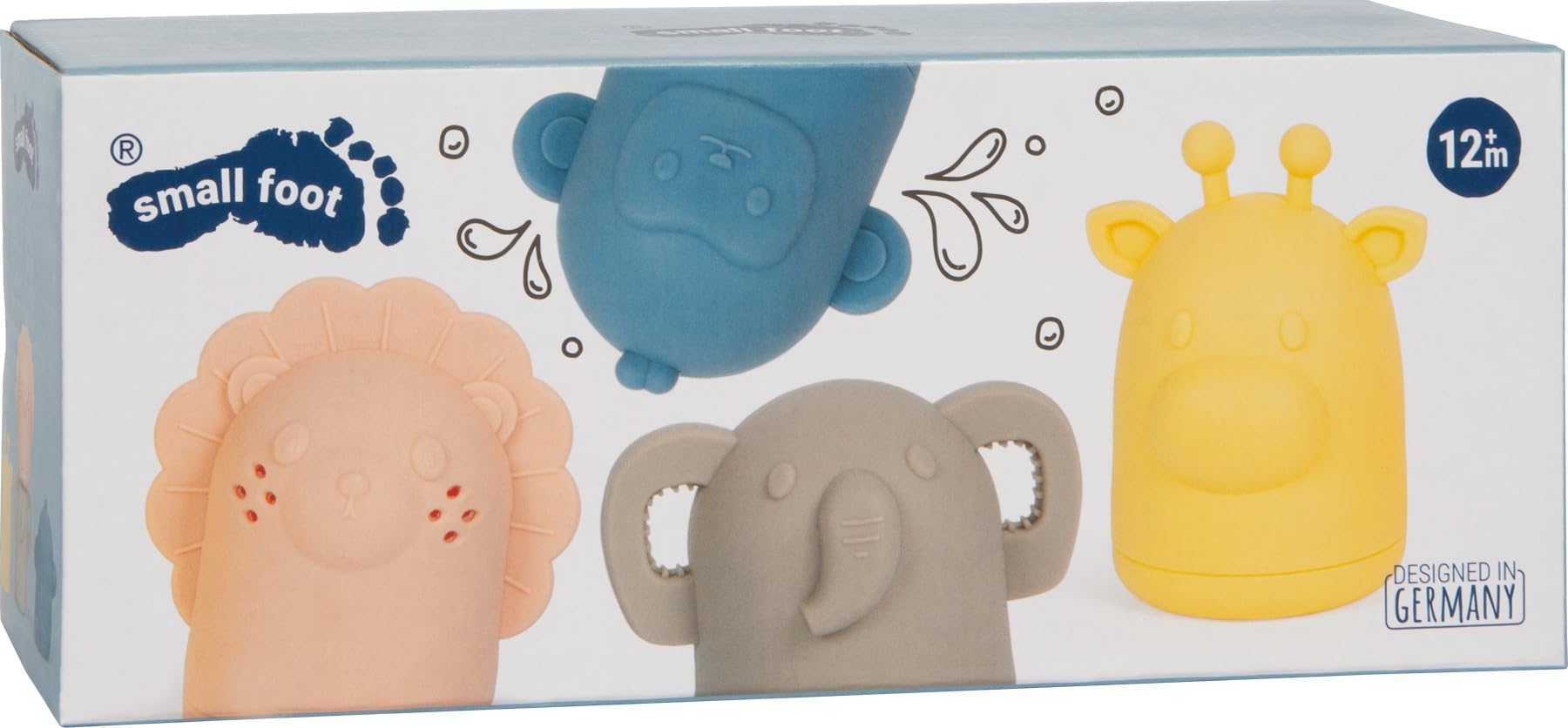 smallfoot set bagnetto silicone animali 4 pezzi senza BPA