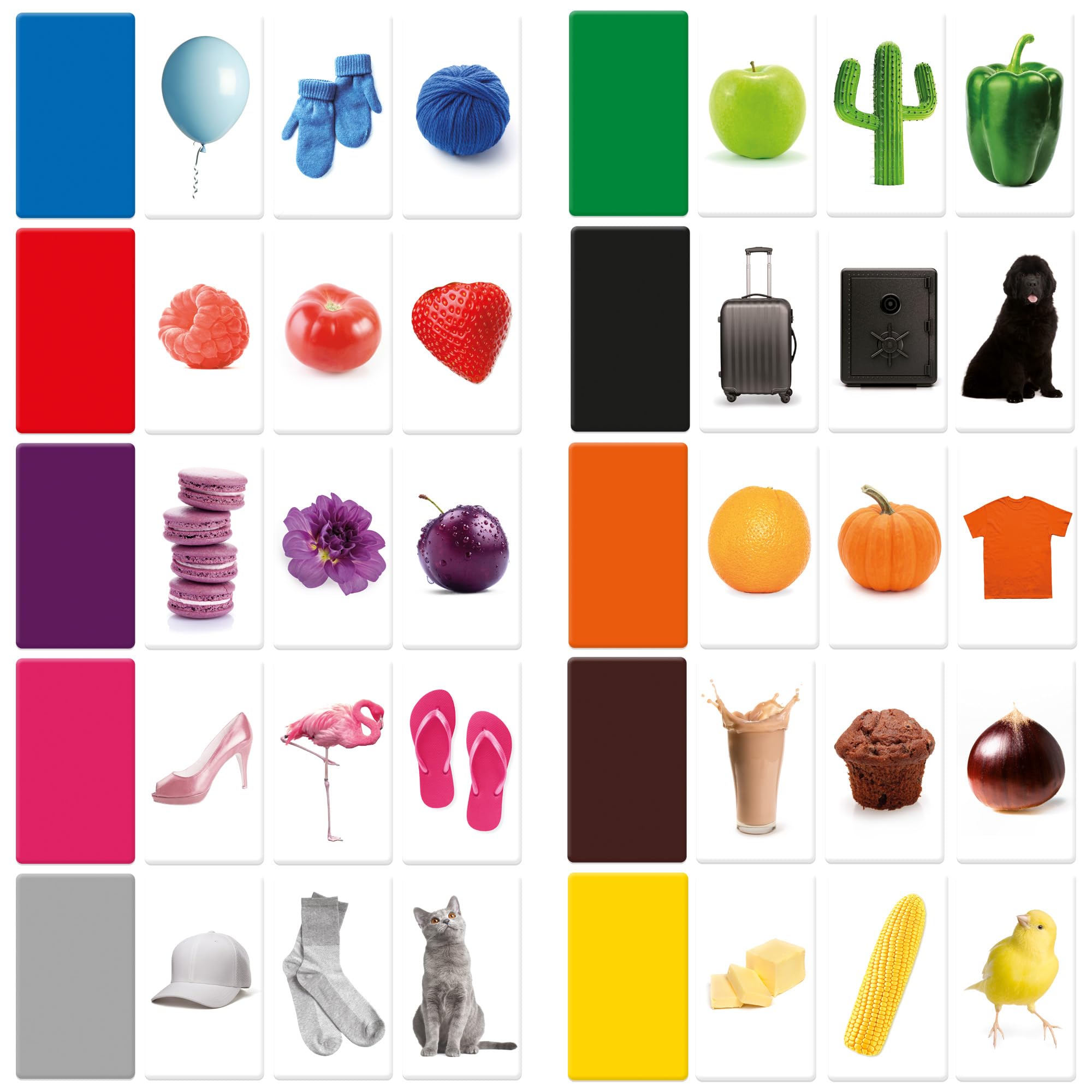 Headu Maxi Flashcards Montessori Colors carte colori 2-5 anni