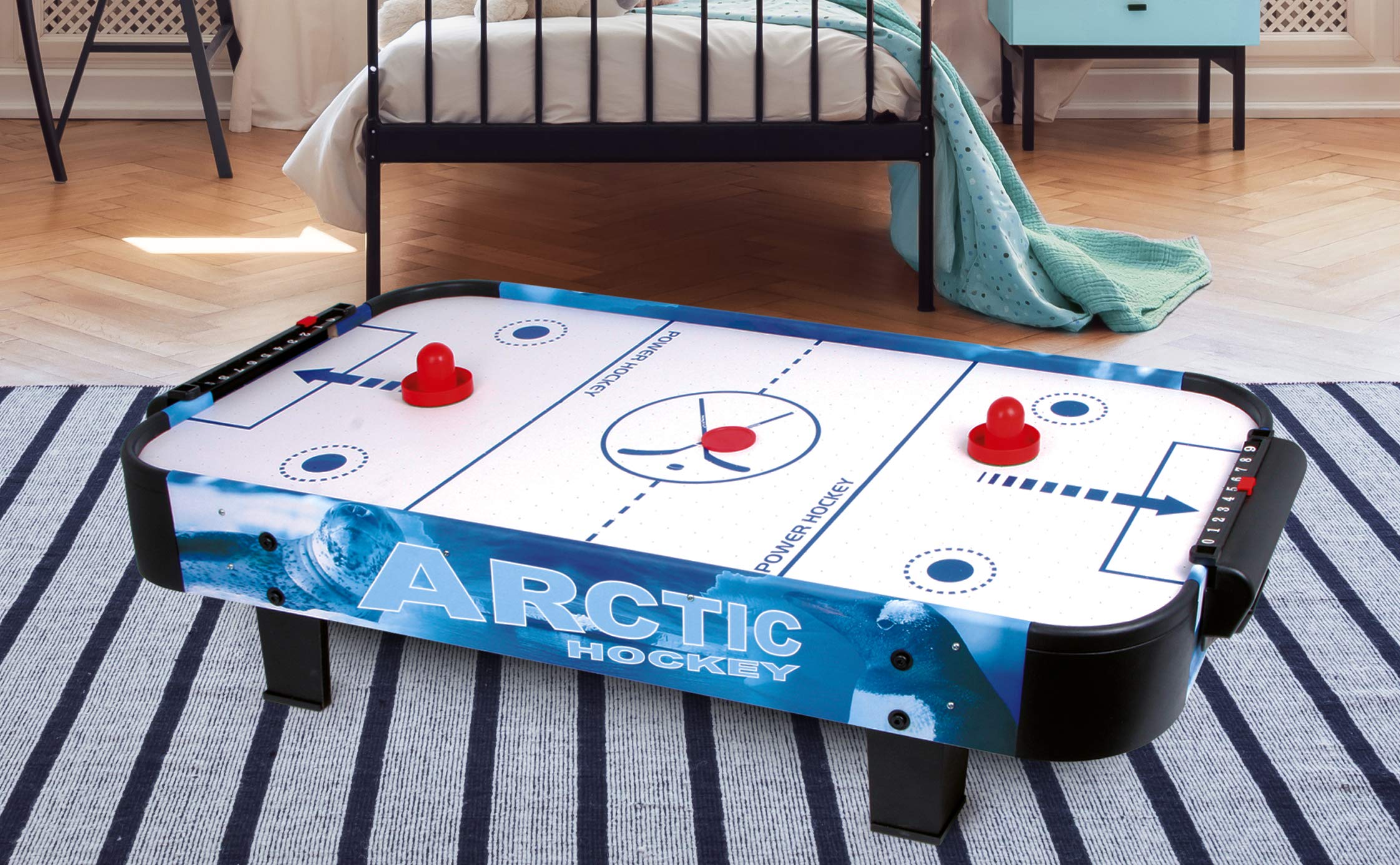 smallfoot 9878 air hockey da tavolo legno e plastica 108 cm