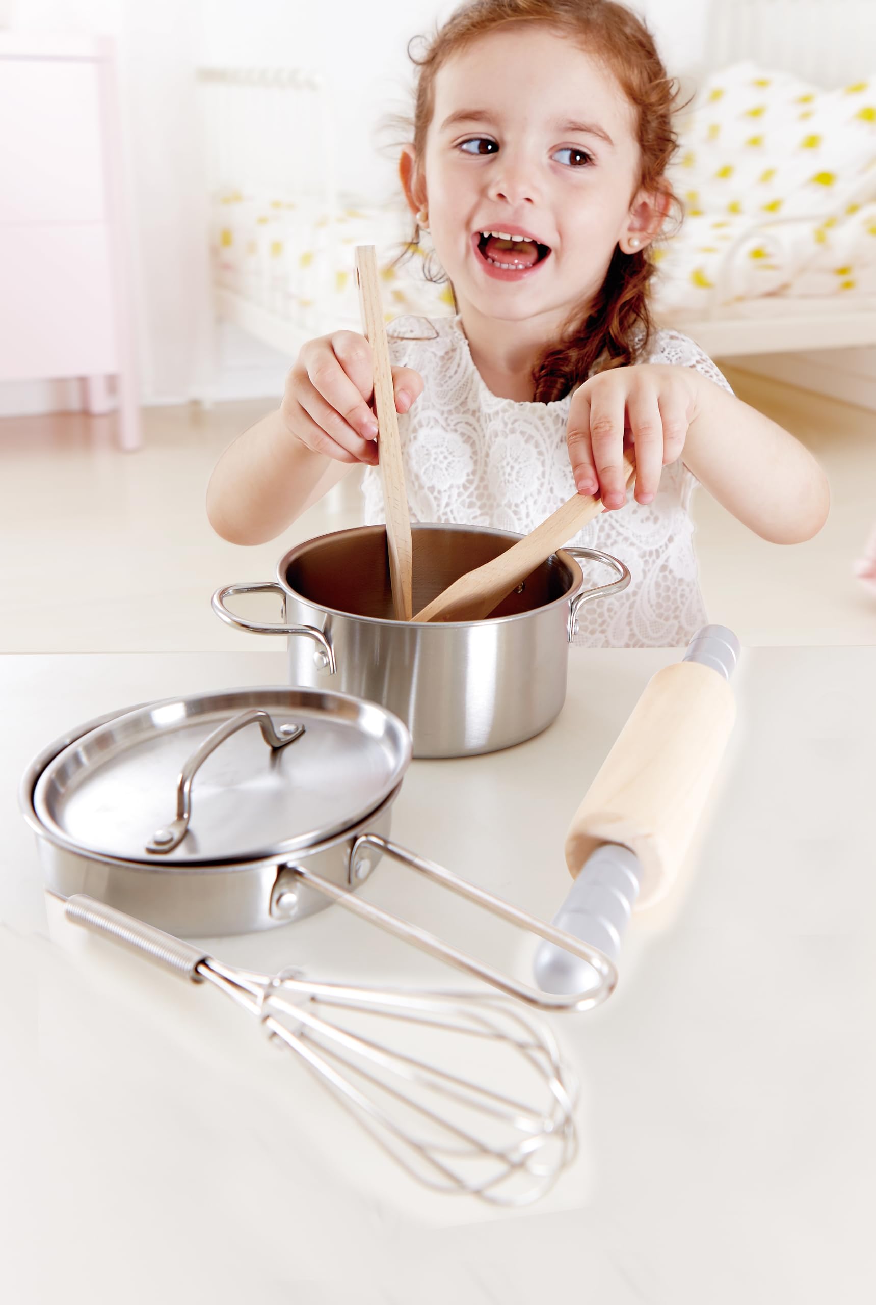 Hape Kit Cucina Gioco Ruolo Legno Metallo 3 Anni