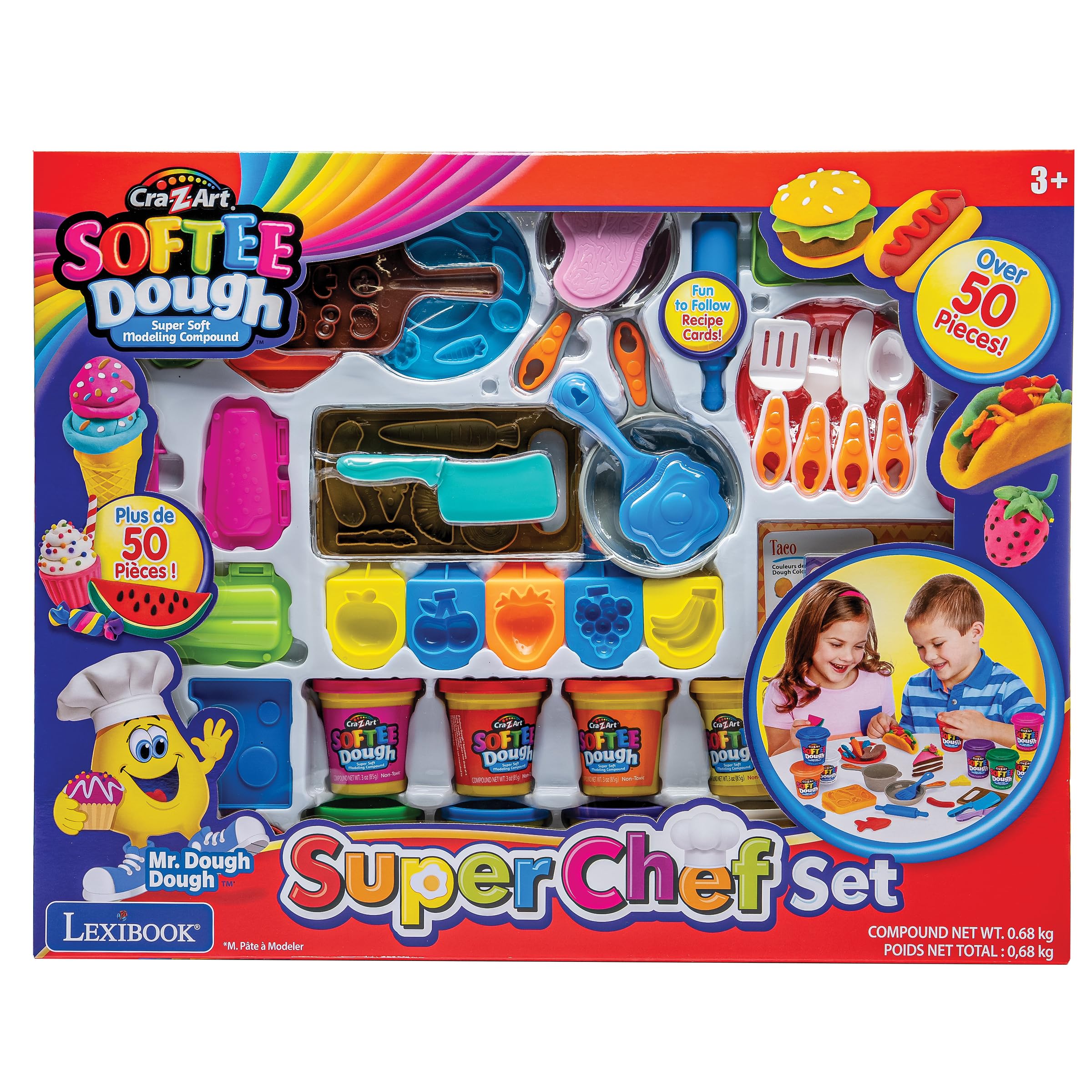 Lexibook Super Chef CRDOUGH16 pasta modellabile 8 vasetti