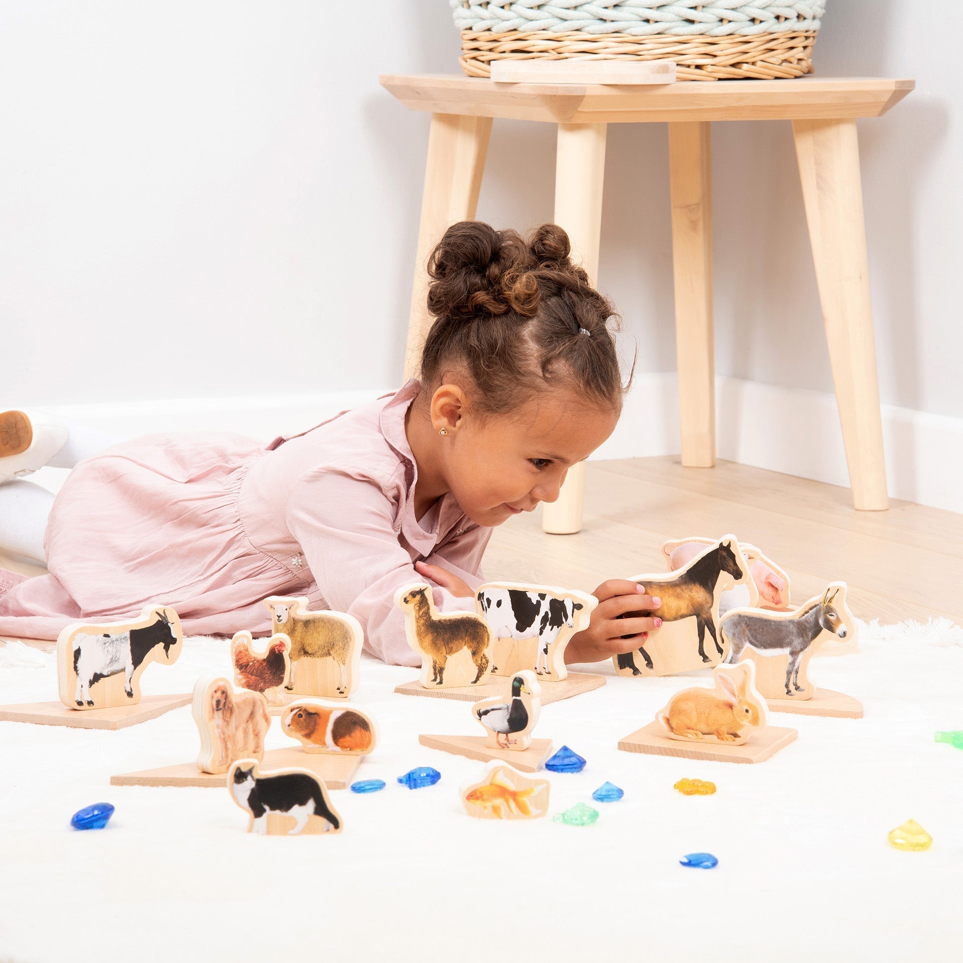 Tickit Wooden Domestic blocchi animali 15 pezzi