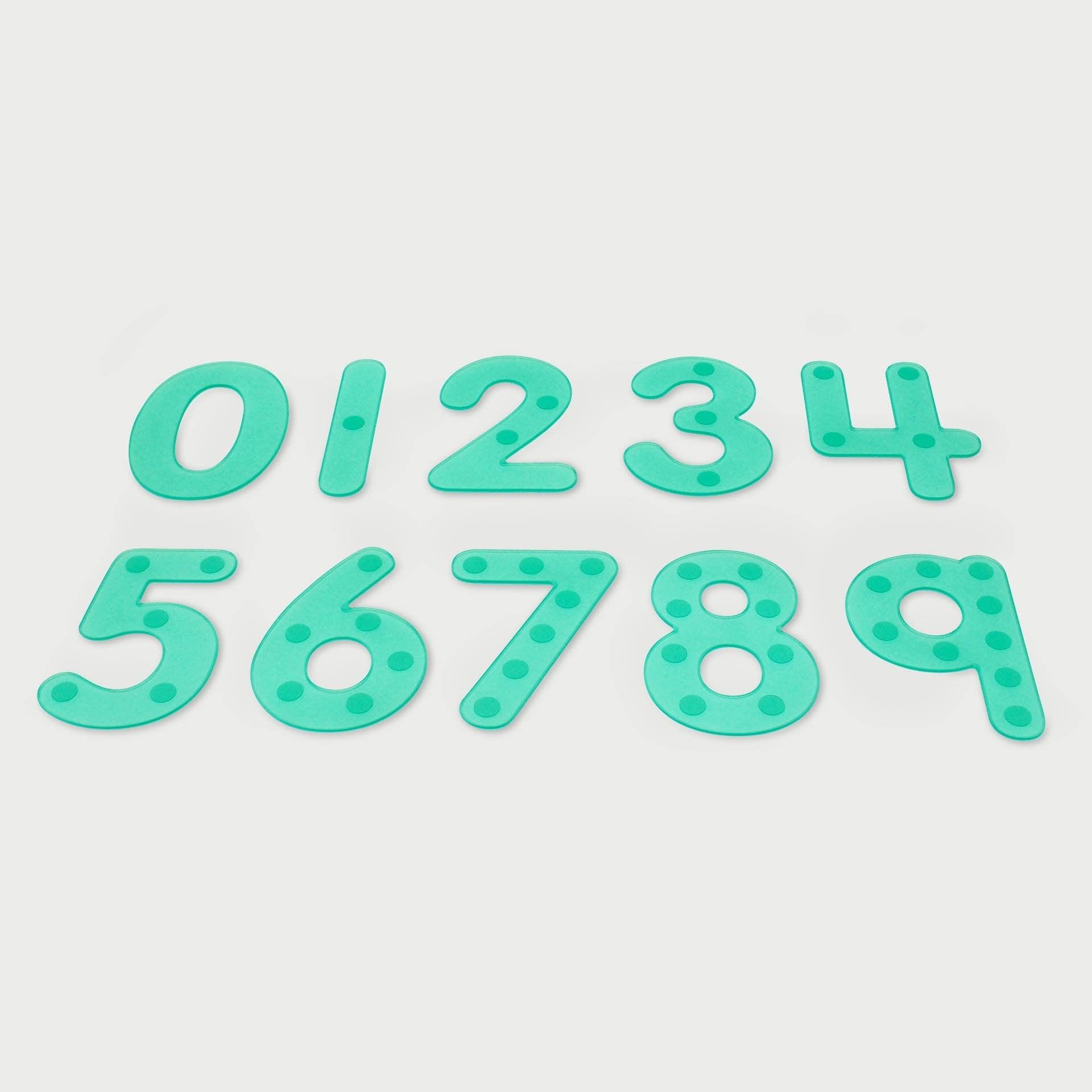 Tickit SiliShapes Dot Numbers numeri silicone verdi