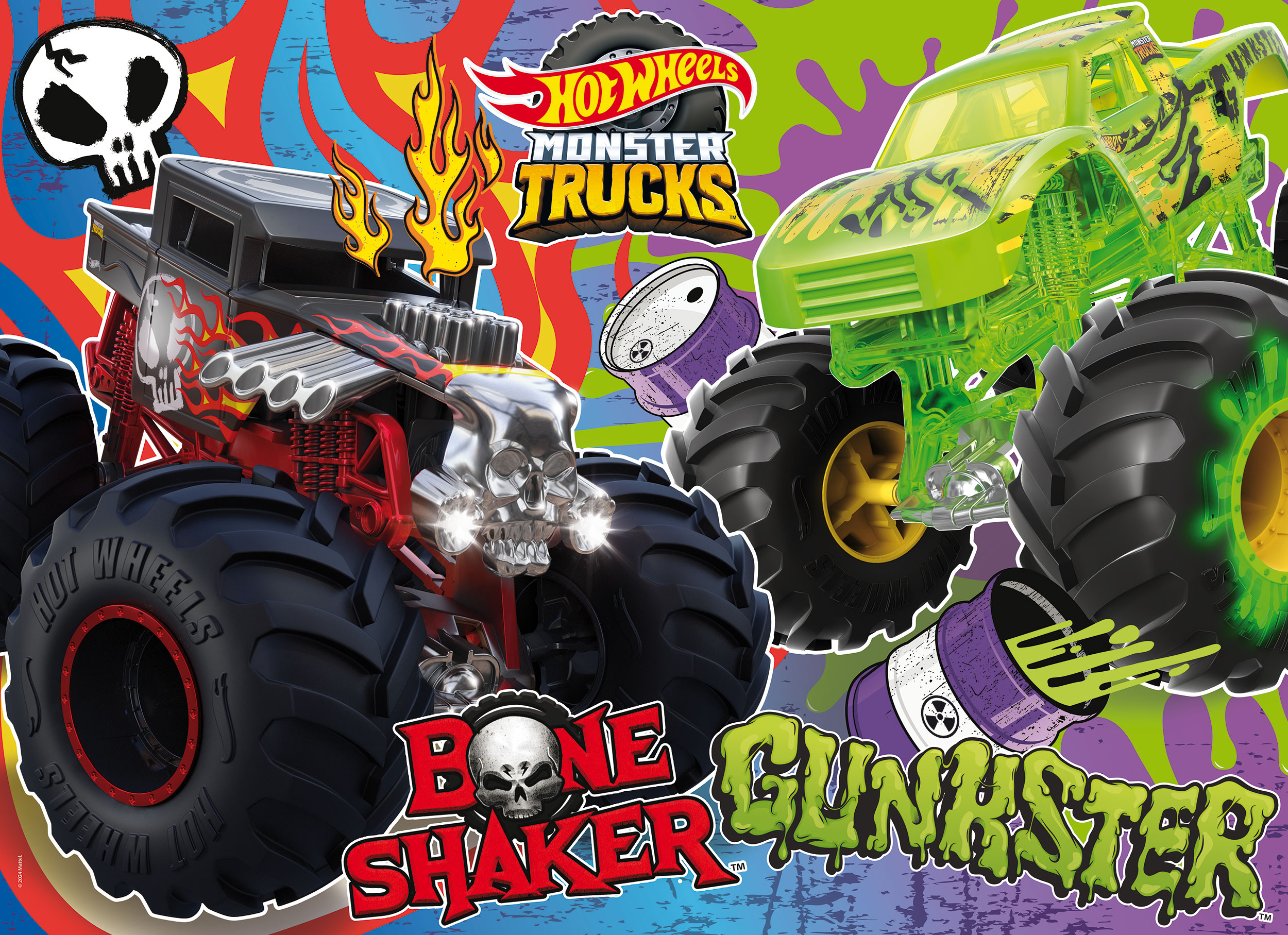 Hot Wheels Maxifloor 24 puzzle 24 pezzi monster truck