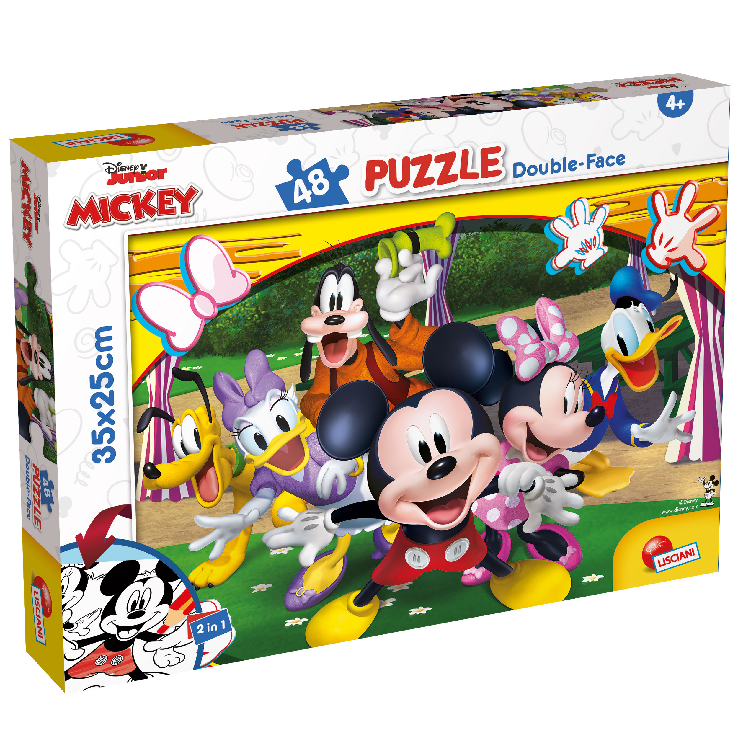 Lisciani Disney Puzzle M-Plus 48 Mickey puzzle 48 pezzi da colorare