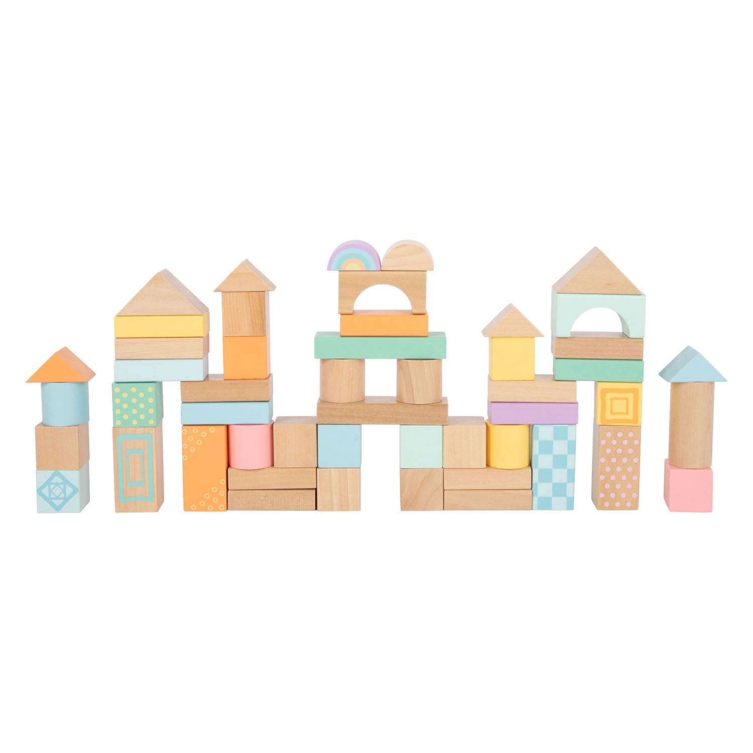 smallfoot Pastello 11722 cubetti costruzioni 50 pezzi legno