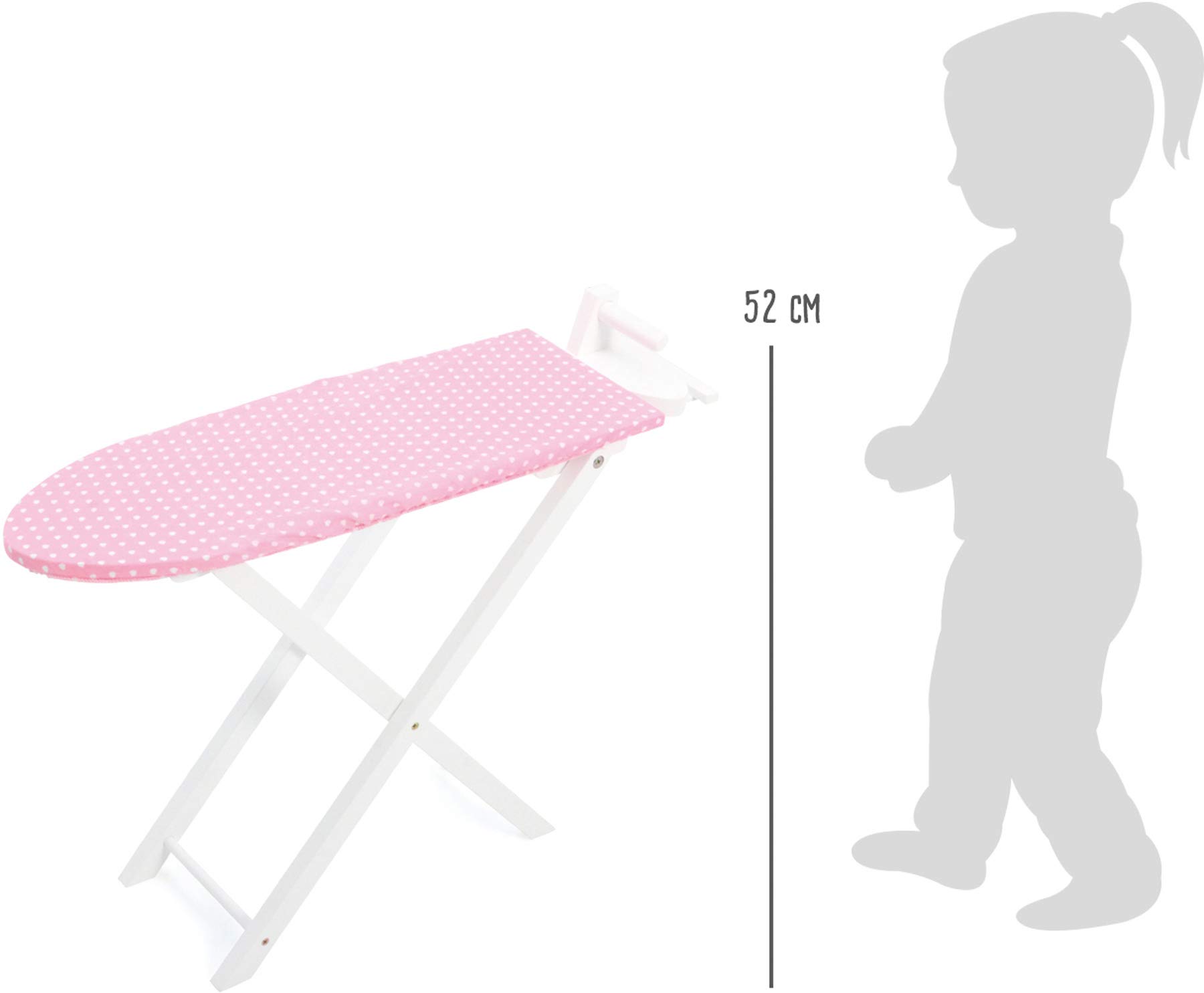smallfoot Isabella 3466 set da stiro in legno rosa cuori