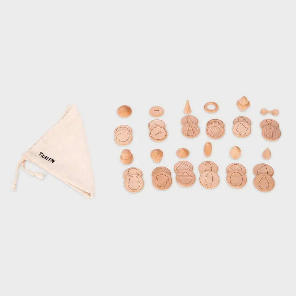 Tickit Wooden Treasures Touch & Match memory tattile legno