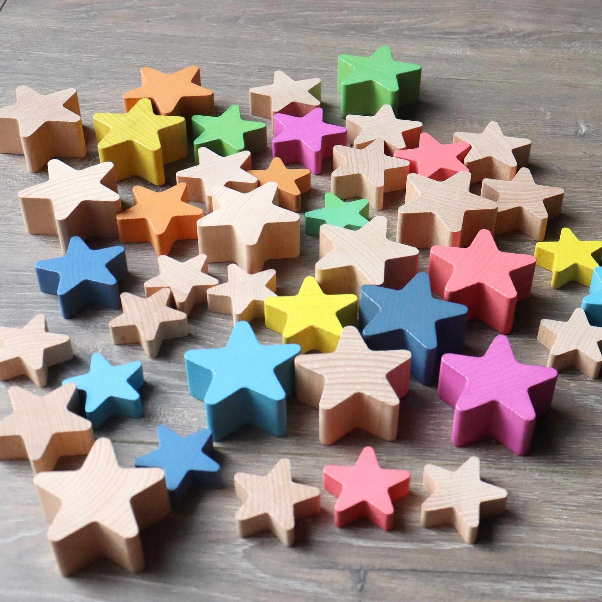 Tickit Natural Wooden Stars stelle in legno 21 pezzi da 10 mesi