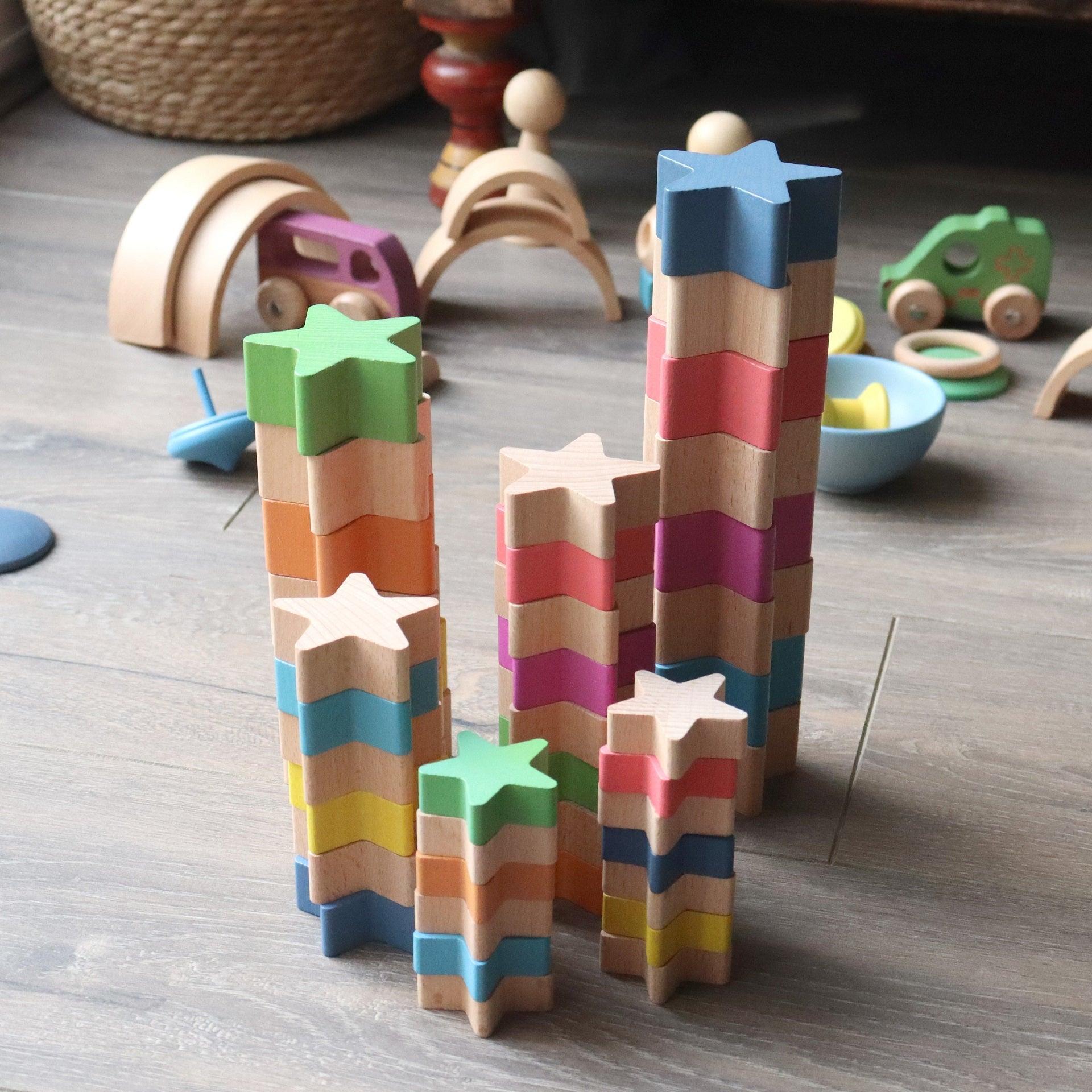Tickit Natural Wooden Stars stelle in legno 21 pezzi da 10 mesi