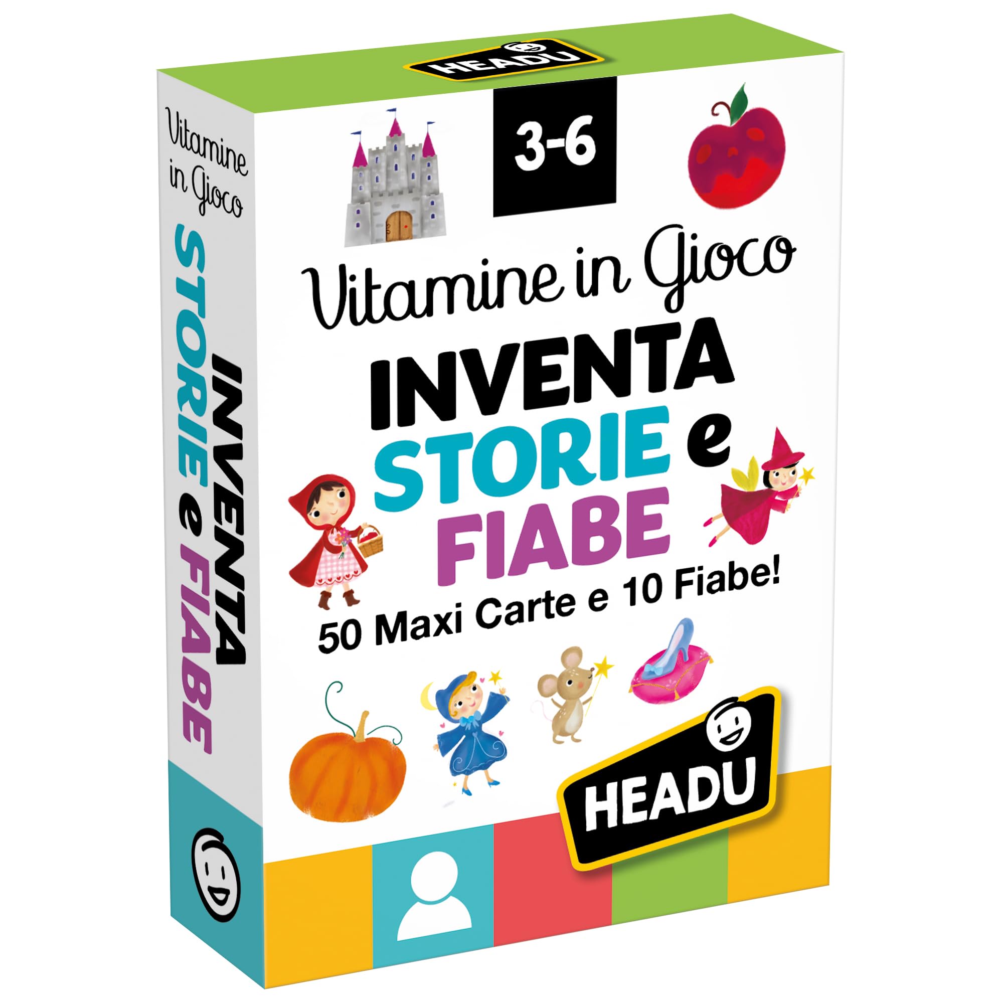 Headu Vitamine in Gioco Numeri Forme e Colori carte educative 54 carte 3-6 anni