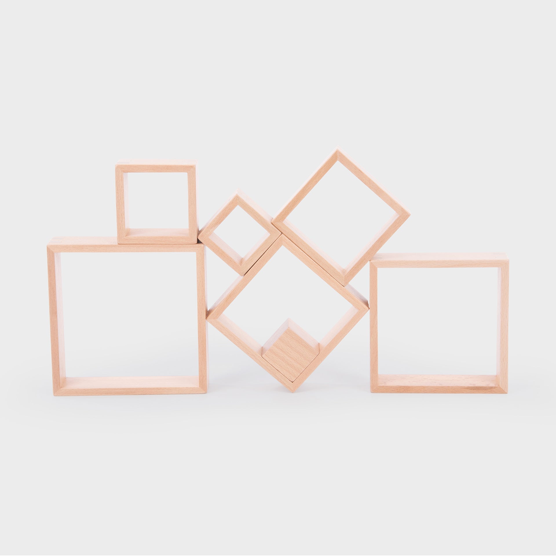 Tickit Natural Architect Squares cubi legno 7 pezzi