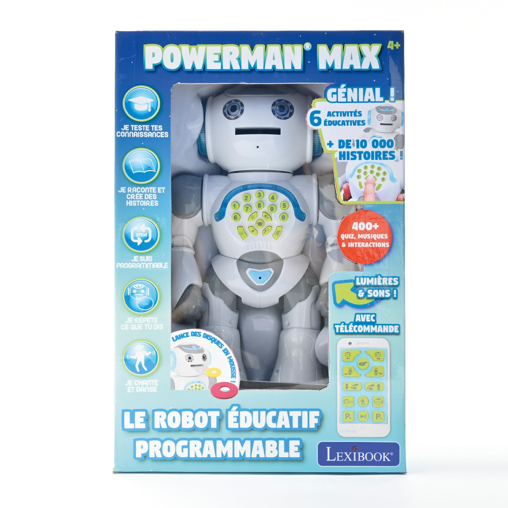 Lexibook Powerman Max ROB80FR robot parlante francese
