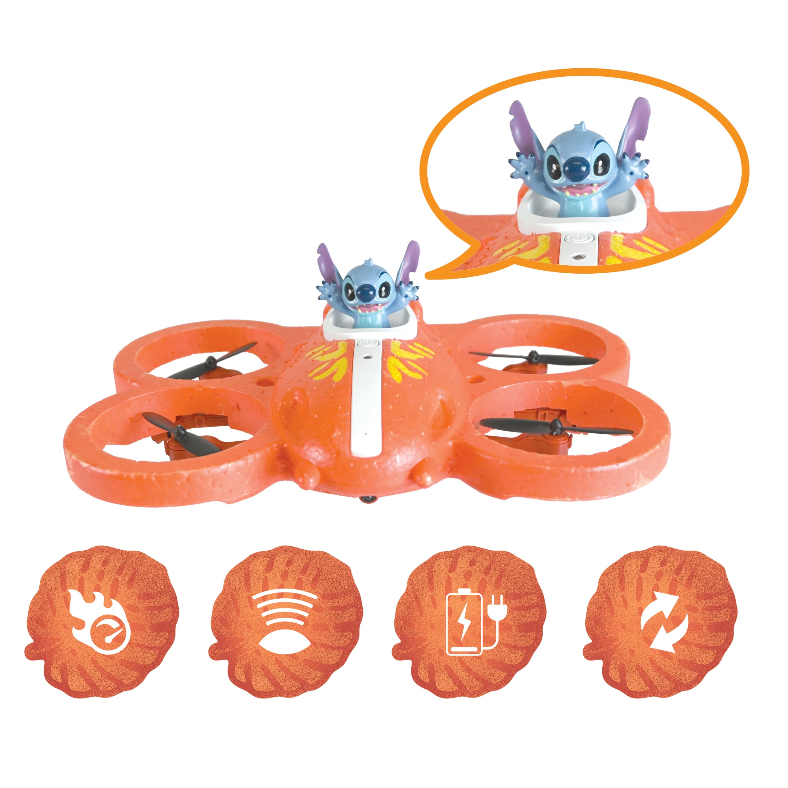 Lexibook Stitch UFO1D Nave Volante Radiocomandata Blu