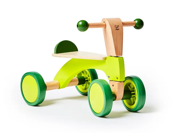 Hape Scooter 4 Ruote Cavalcabile in Legno Senza Pedali 12 Mesi