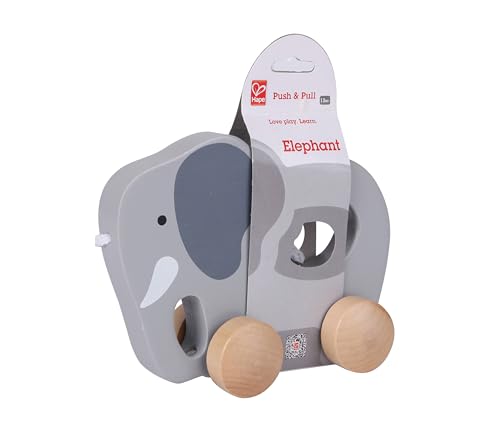 Hape Elefante da Trainare Gioco in Legno con Cordino 12 Mesi