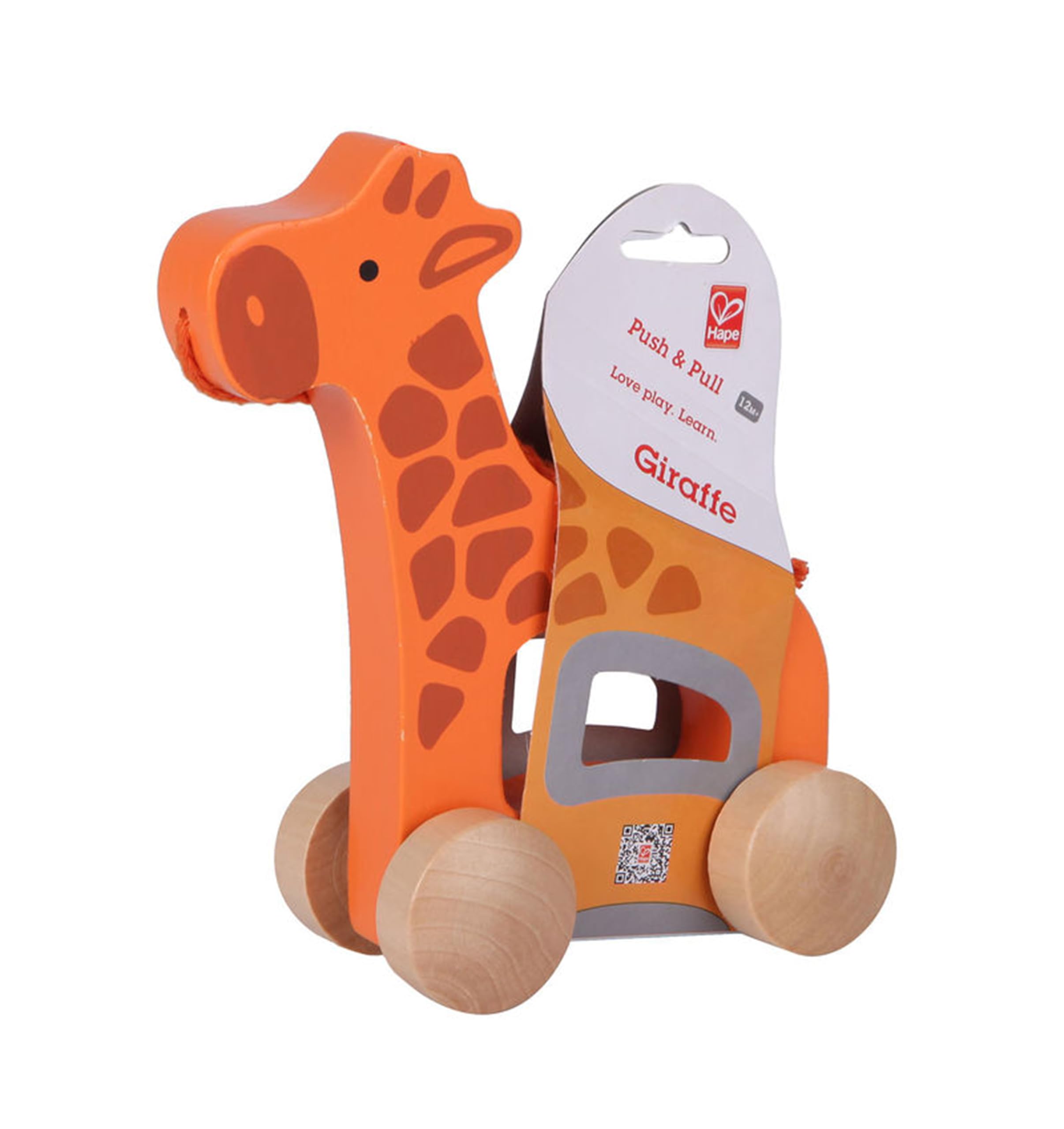 Hape Giraffa Spingi&Tira trainabile in legno dai 12 mesi