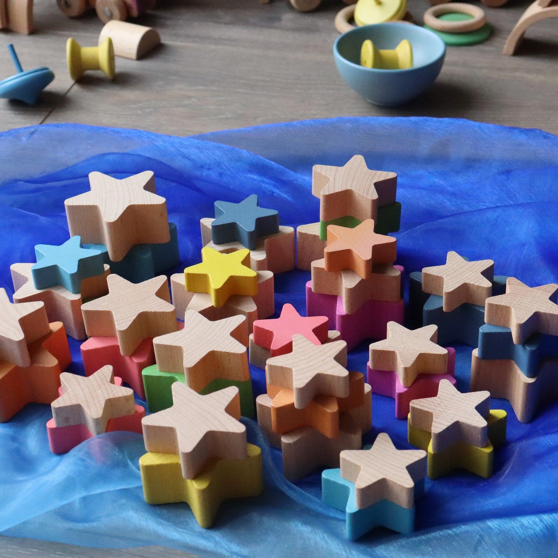 Tickit Natural Wooden Stars stelle in legno 21 pezzi da 10 mesi